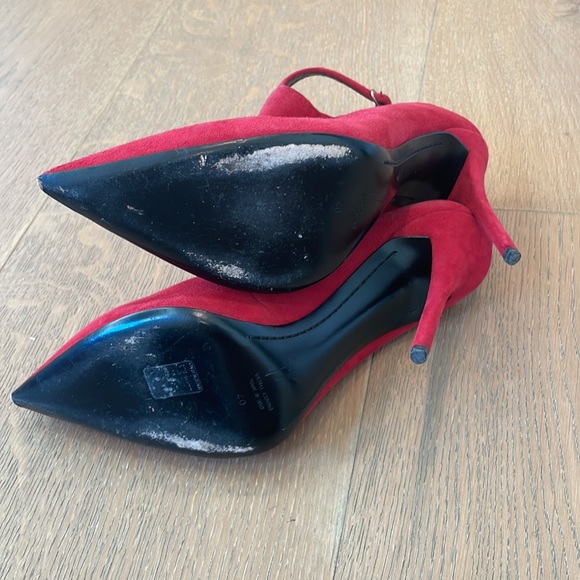 Red Suede Giuseppe Zanotti Booties (No Box/No Bag) - Picture 5 of 6